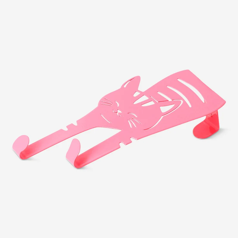 Pink cat hook for the door