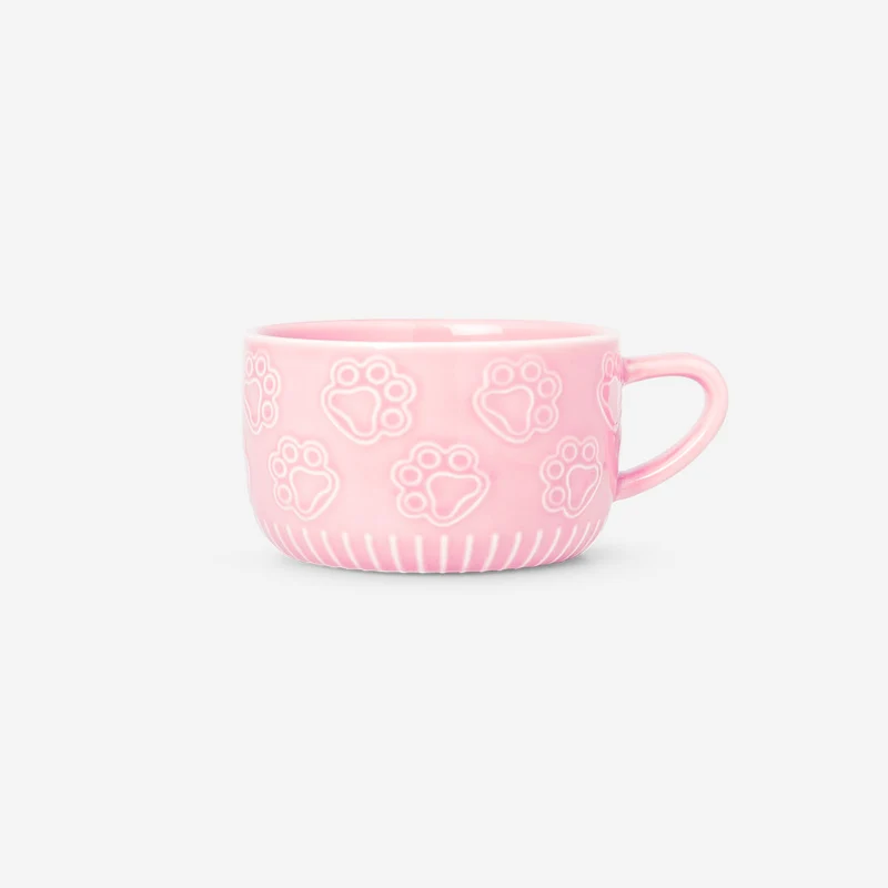 Mug with snack tray shaped as cat - 300 ml