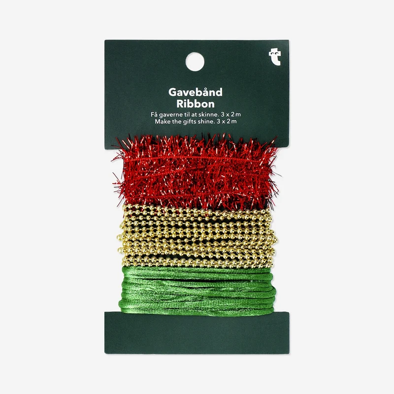 Set of textured gift ribbon - 3 pcs