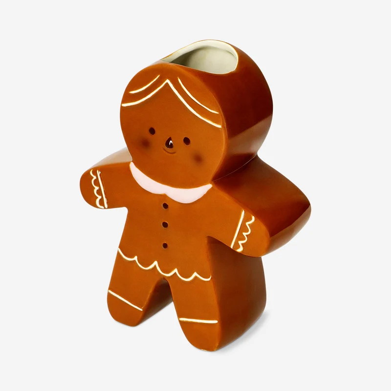 Gingerbread man vase - 20 cm
