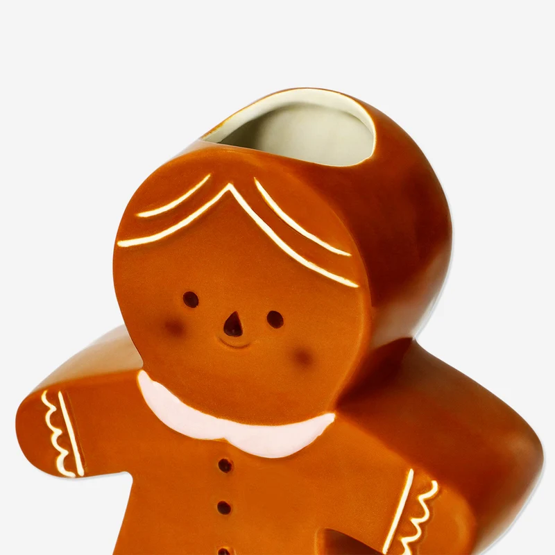 Gingerbread man vase - 20 cm