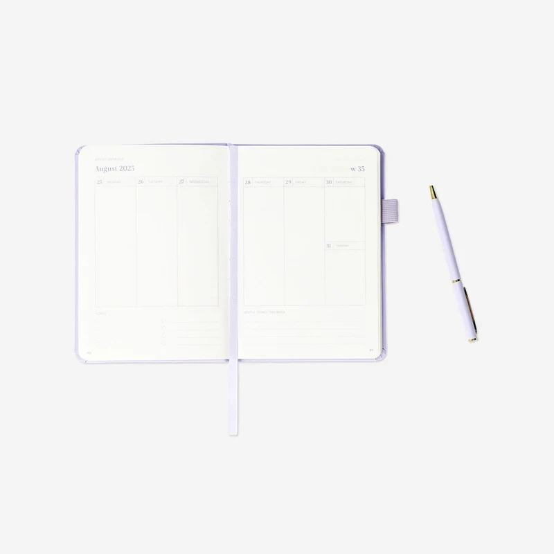 Diary with magnetic cover and pen