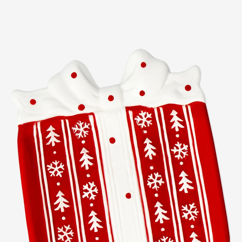 Gift with bow serving plate - 15 cm