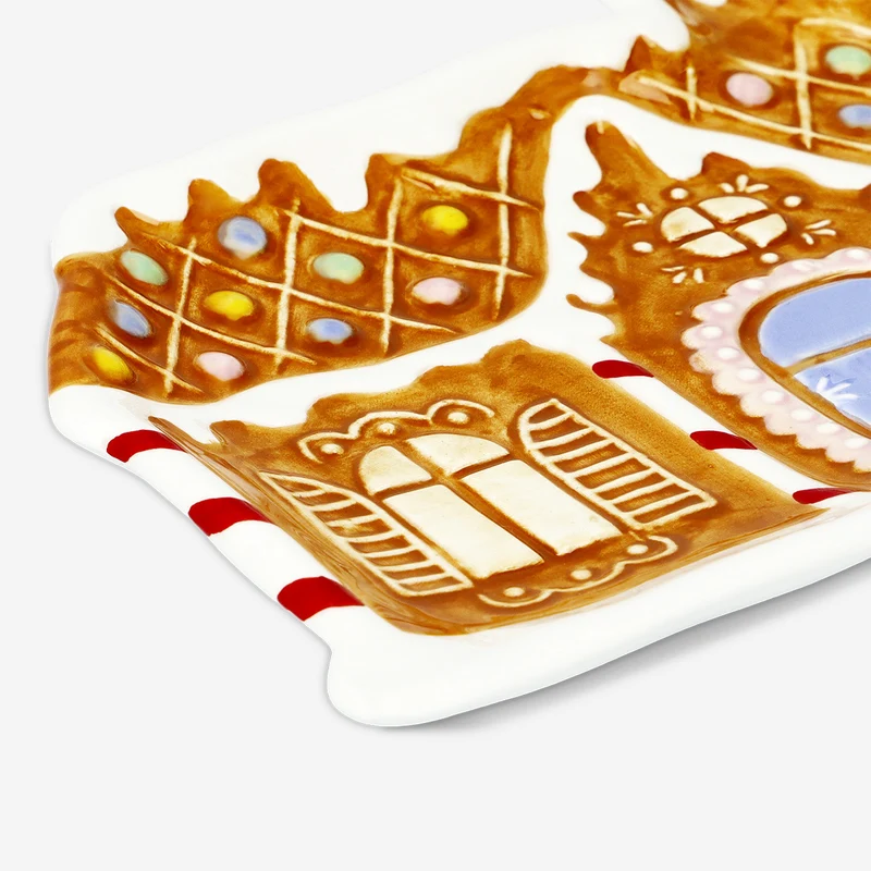 Gingerbread house serving dish - 23 cm