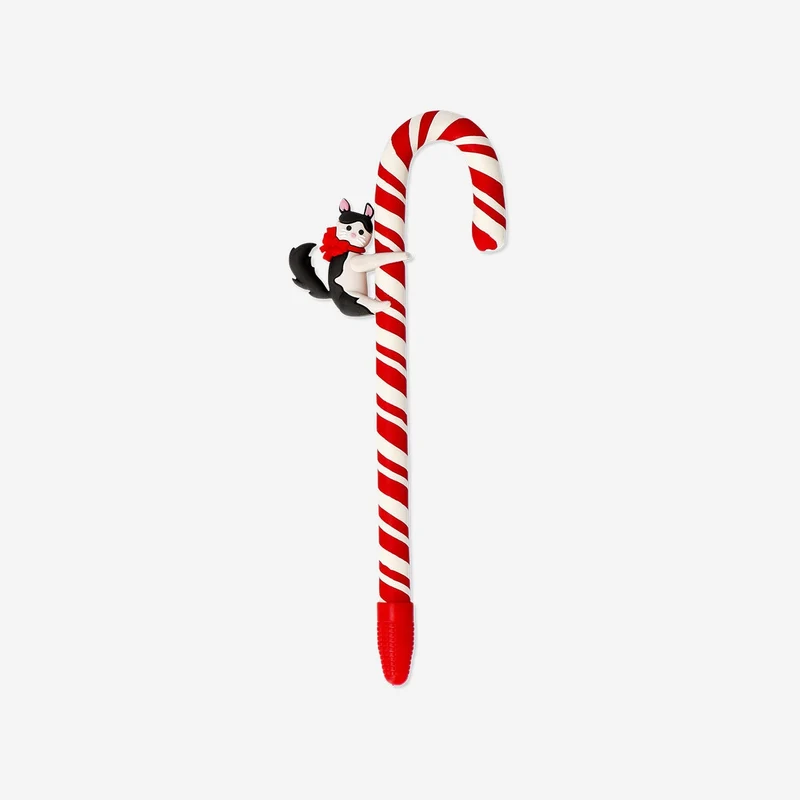 Candy cane ballpoint pen - Black ink