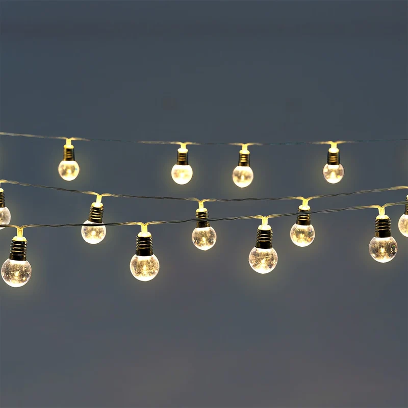 Outdoor string lights with clear bulbs - 390 cm