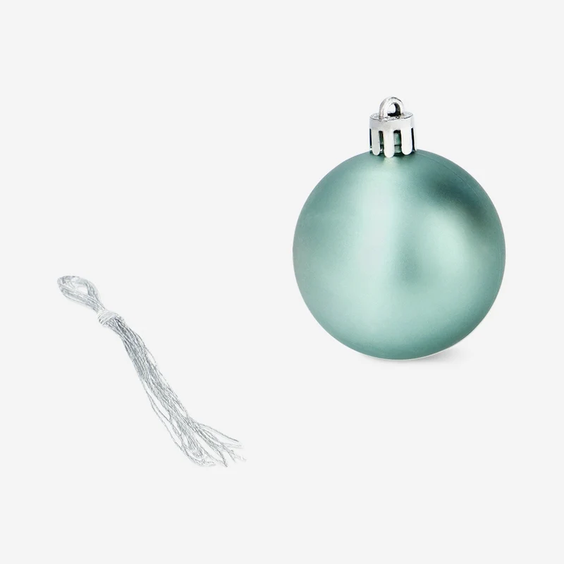 Medium plastic baubles in pastel colours - 12 pcs