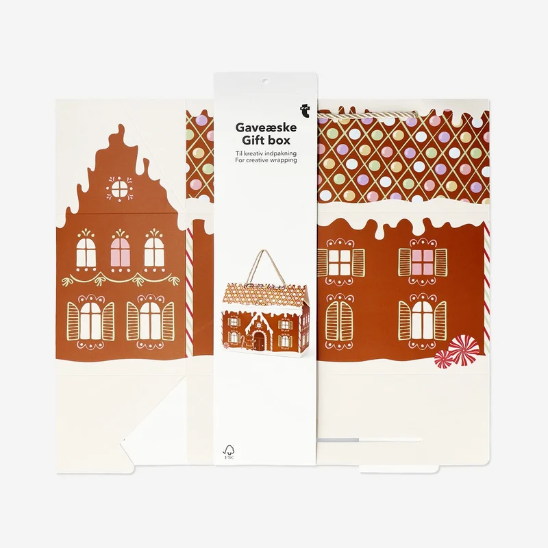 Gingerbread house gift box - 30 cm