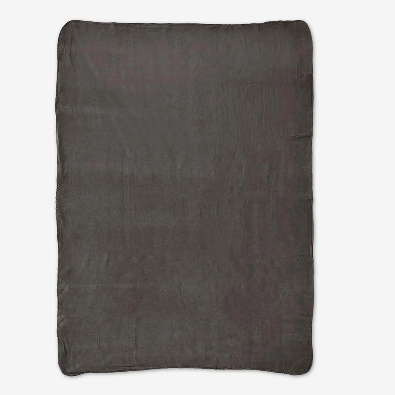 Grey fleece blanket - 130x180 cm