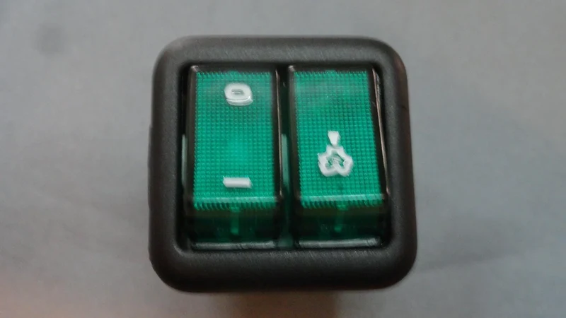 Interruttore doppio on-vapore via veneto doppio luminoso verde Saeco 25x25mm