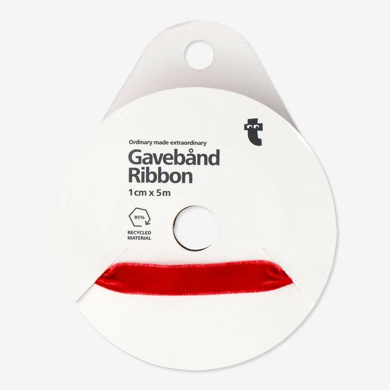 Red velvet ribbon - 5 m