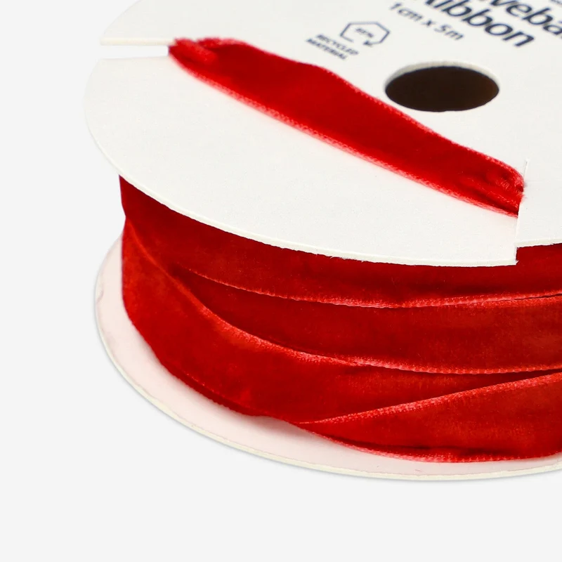 Red velvet ribbon - 5 m