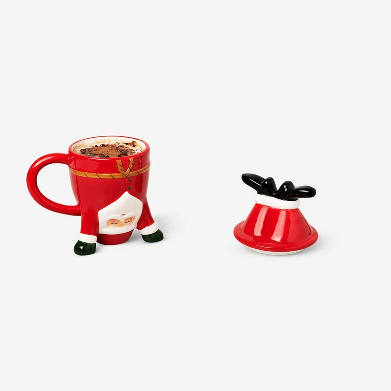 Upside down Santa mug with lid - 300 ml