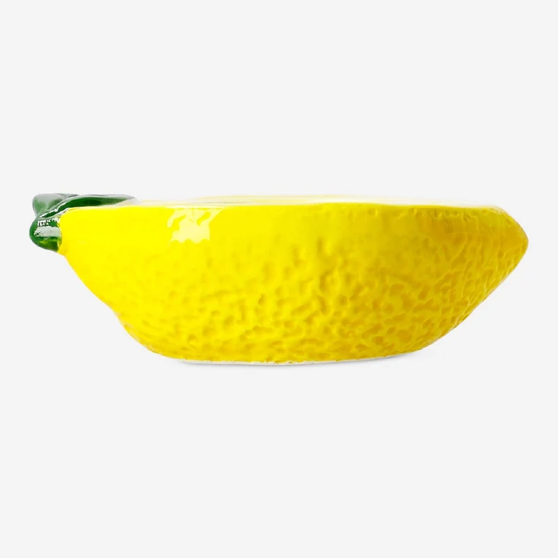 Ceramic lemon tealight holder - 11 cm