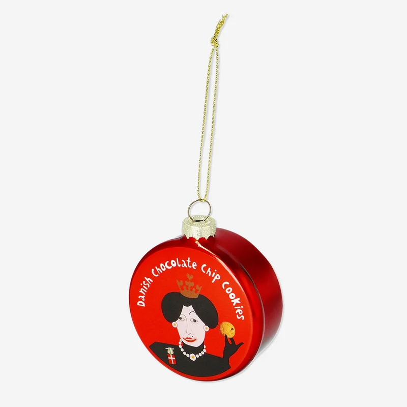 Christmas bauble - Chocolate cookies in tin