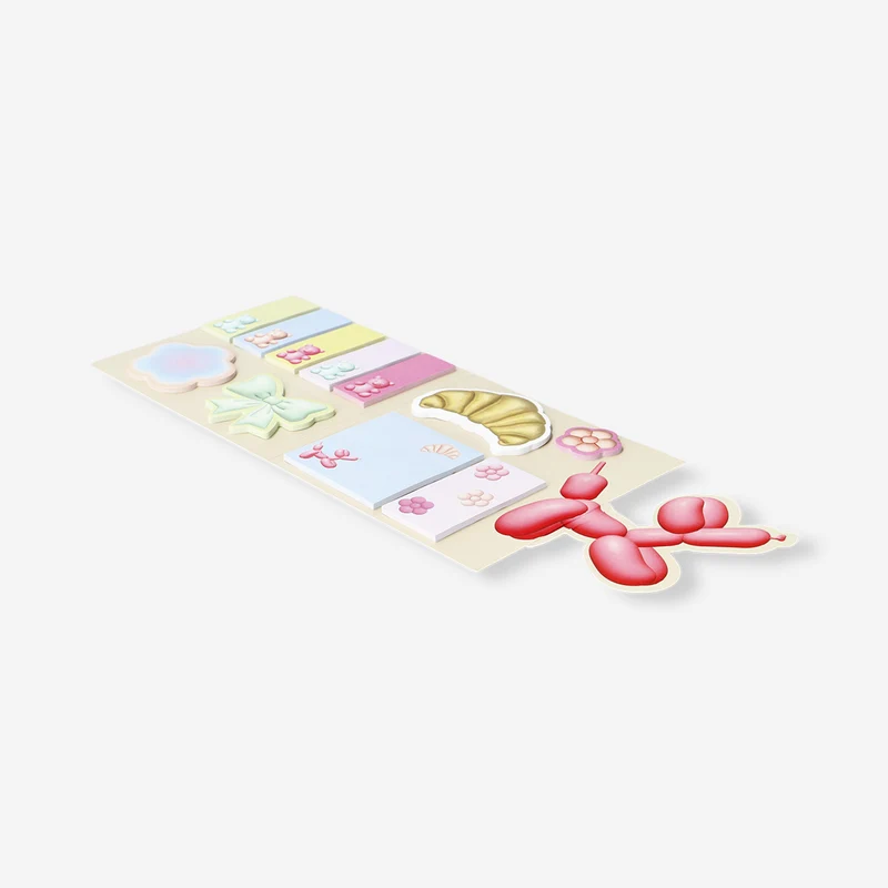 Sticky memos with balloon dog