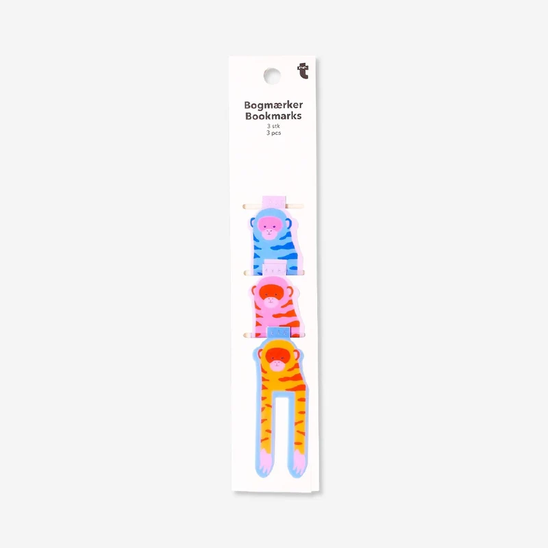 Magnetic bookmarks with monkeys - 3 pcs