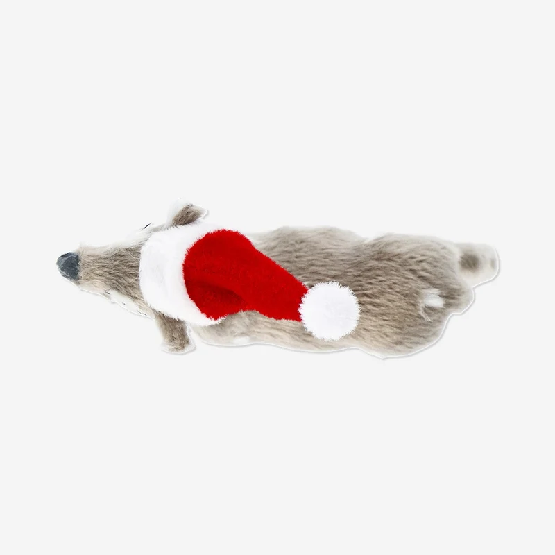 Decorative grey Christmas roe deer - 13 cm