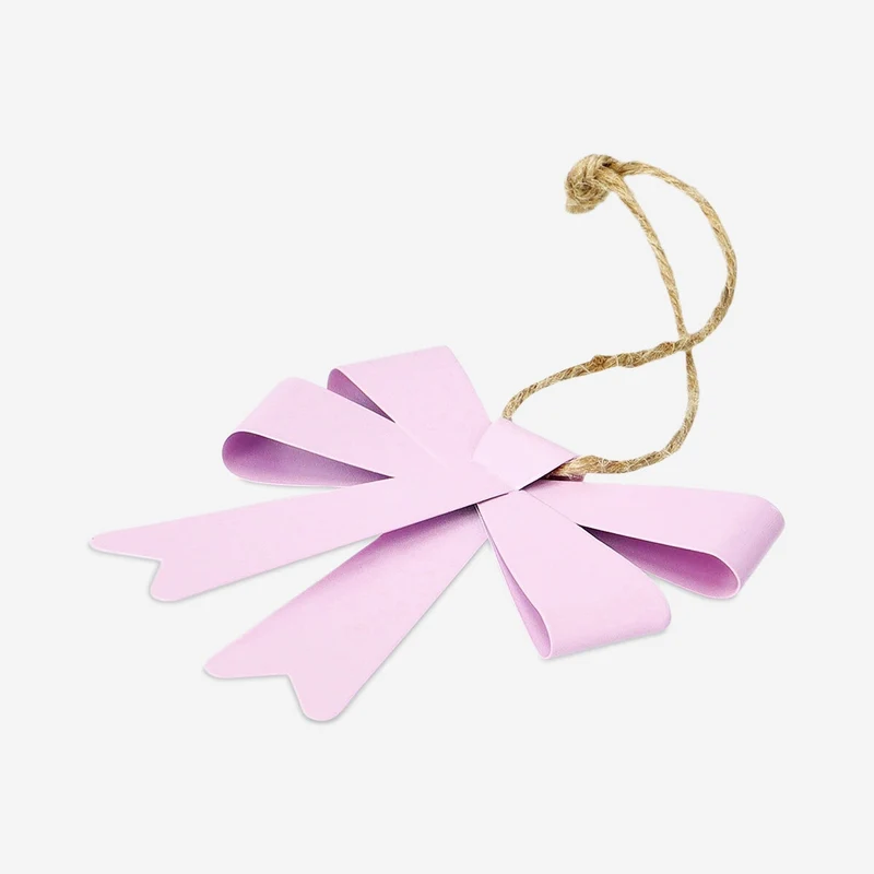 Pink metal bow ornament