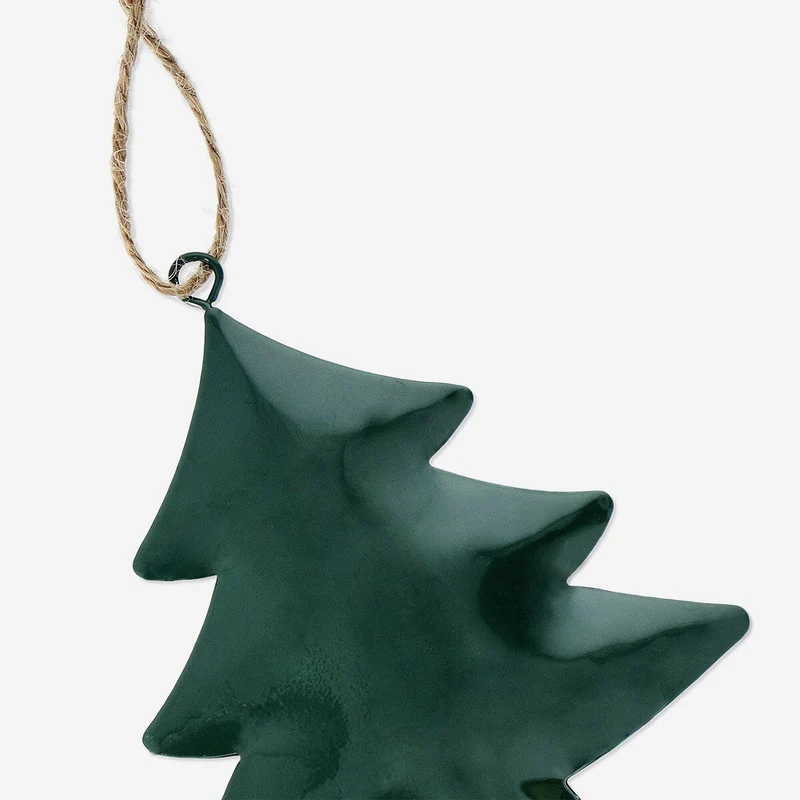 Green metal Christmas tree ornament