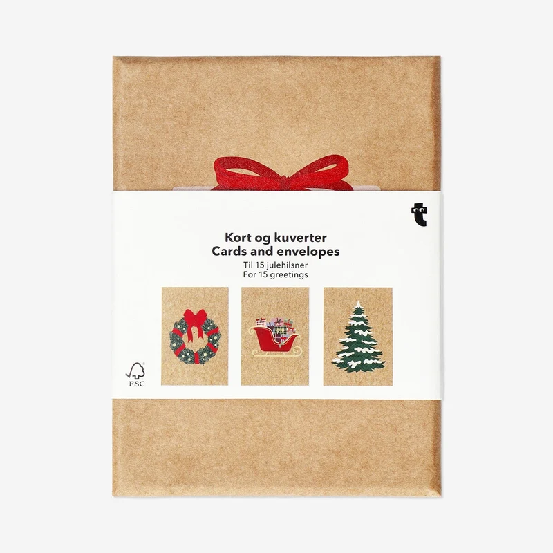 Christmas cards and envelopes - 15 pcs