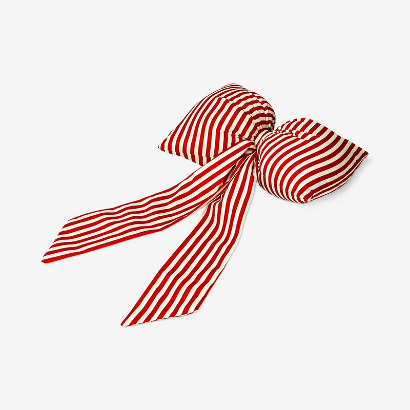 Decorative striped bow for hanging - 47 cm