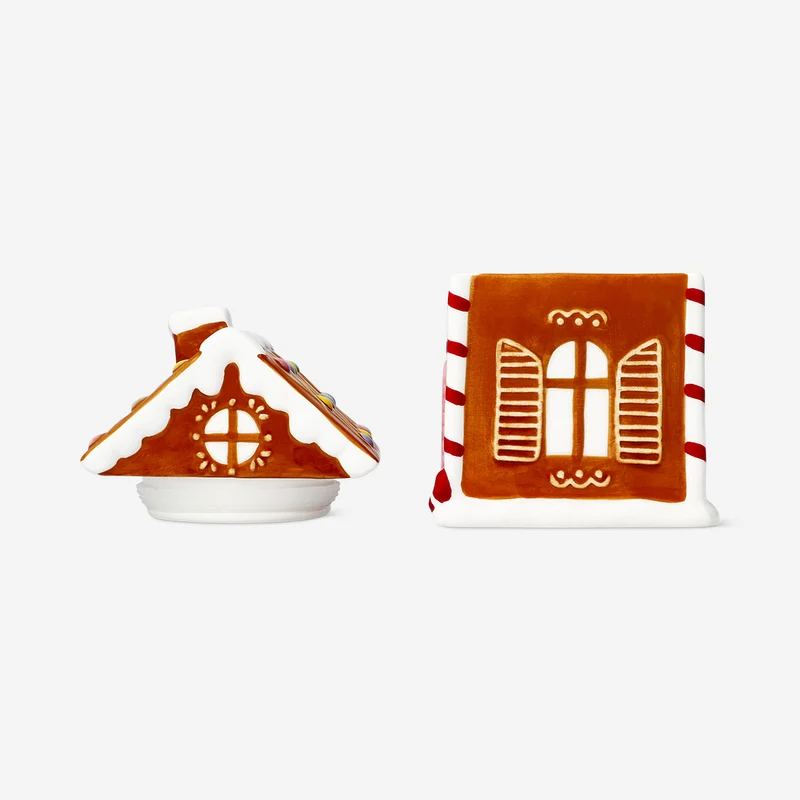Gingerbread house storage jar - 15 cm