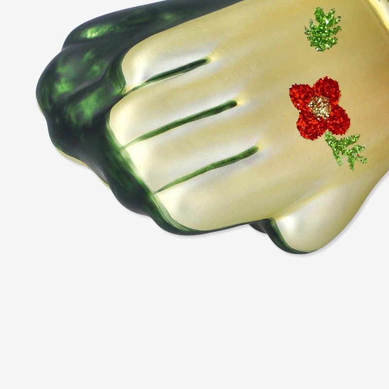 Christmas bauble. Garden gloves