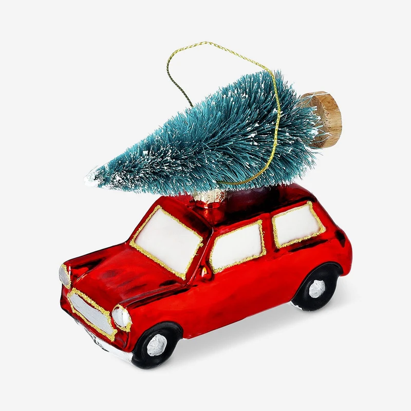 Christmas bauble - Car with Christmas tree