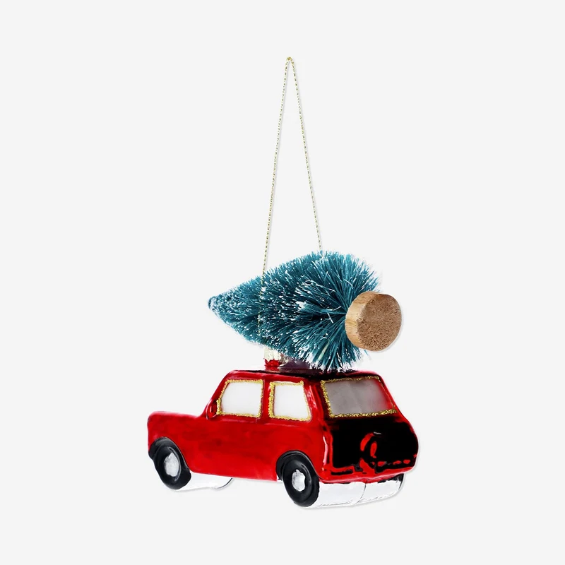 Christmas bauble - Car with Christmas tree