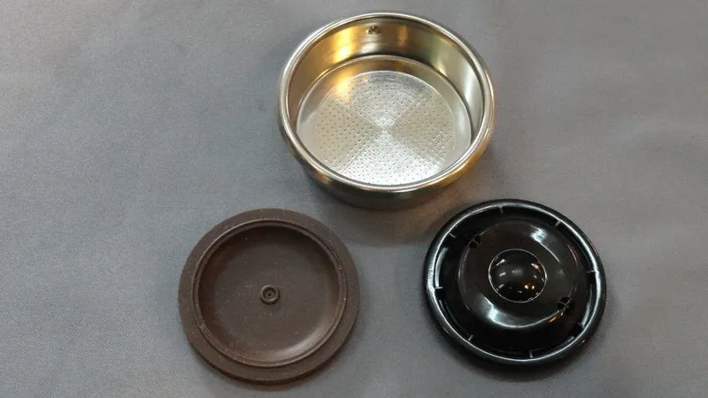 Kit filtro 2 tazze vaschetta termocream in gomma marrone + convogliatore 1 buco Ariete