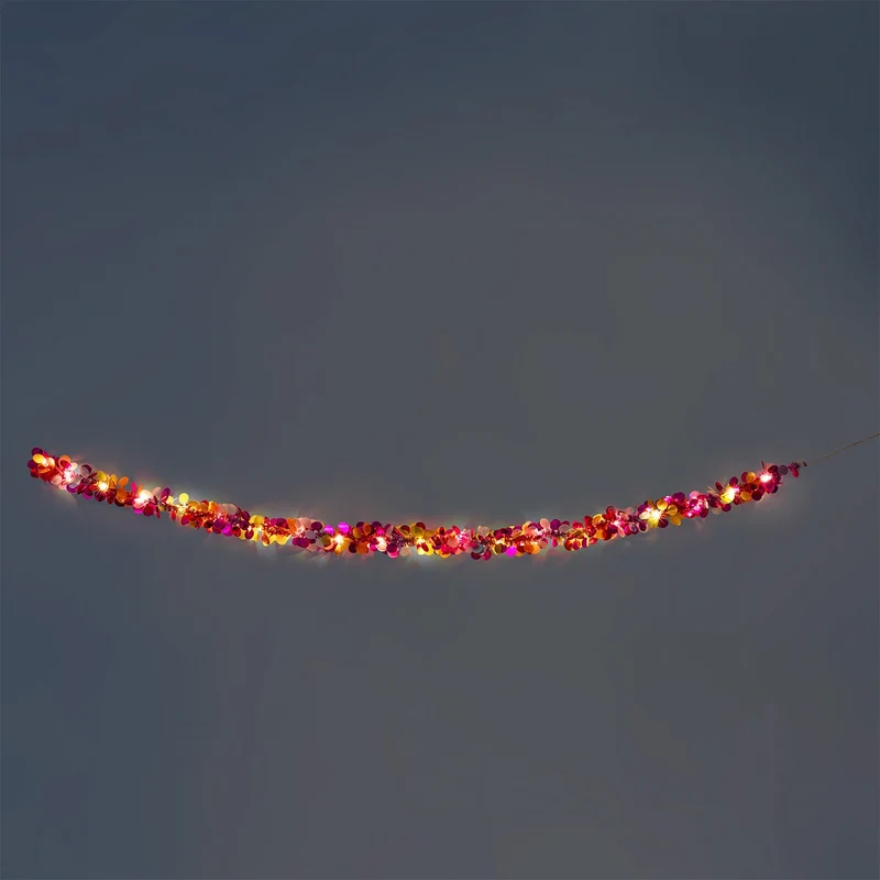 String lights with multi coloured sequins