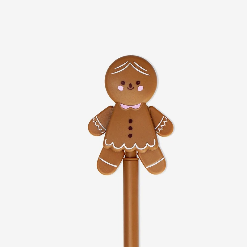 Ballpoint pen with gingerbread man - Black ink