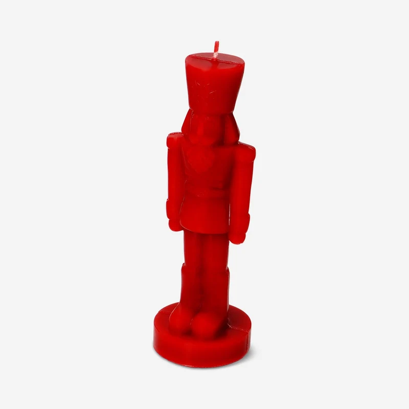 Red nutcracker candle - 18 cm