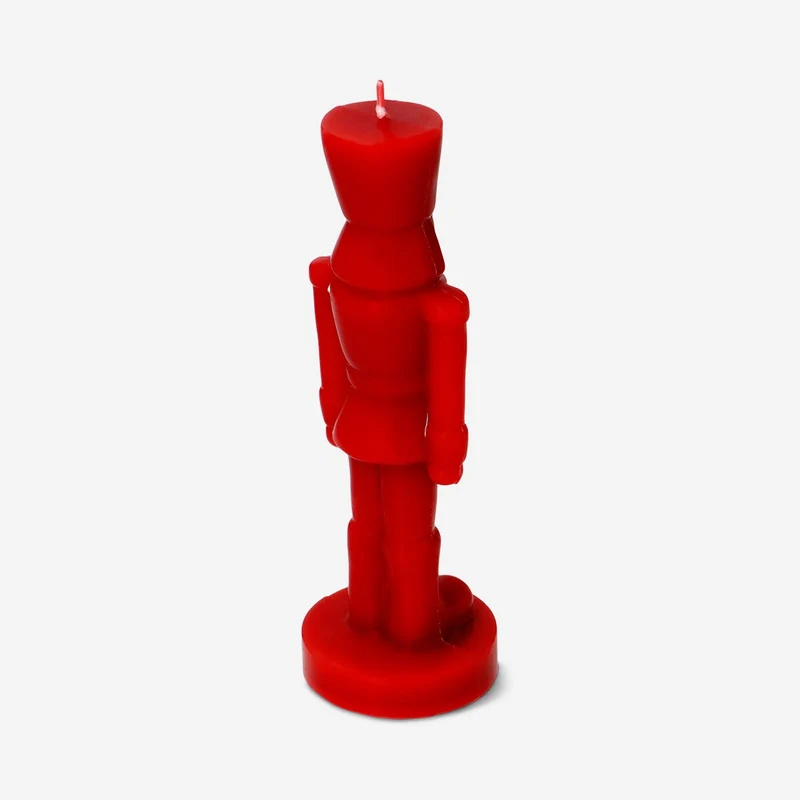 Red nutcracker candle - 18 cm