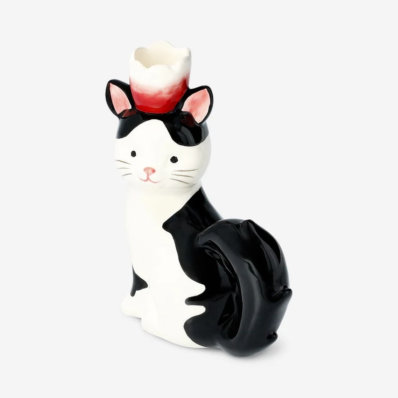 Ceramic cat candle holder