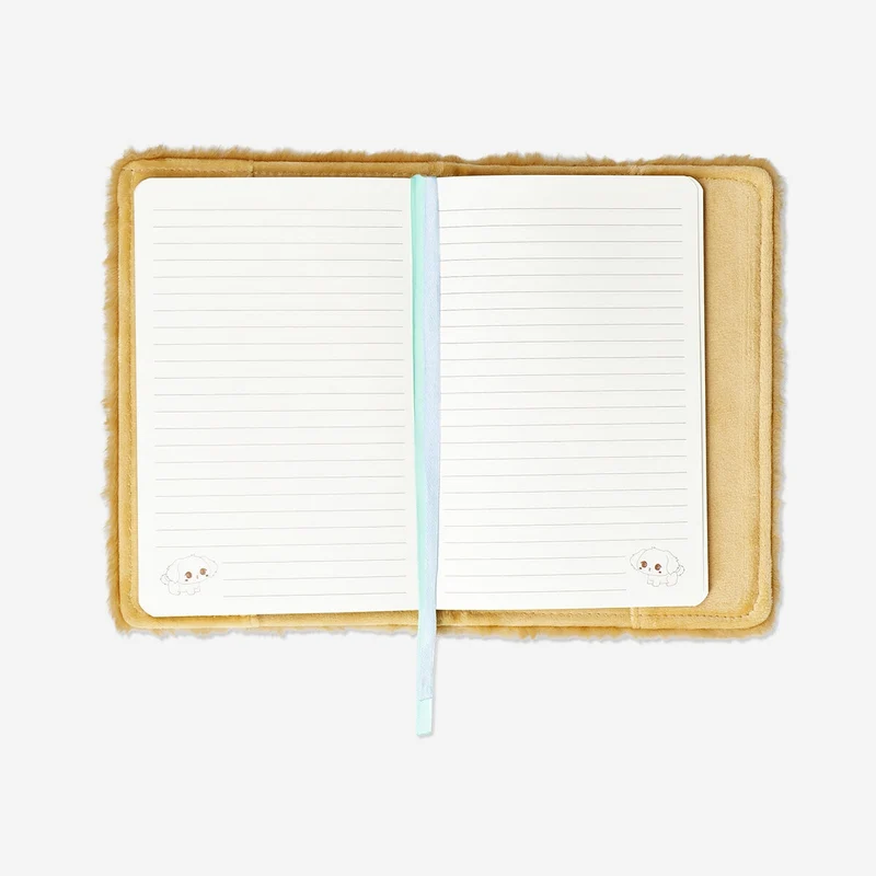 A5 Notebook with plush dog