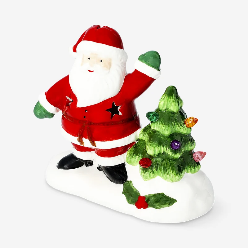 LED Santa with Christmas tree