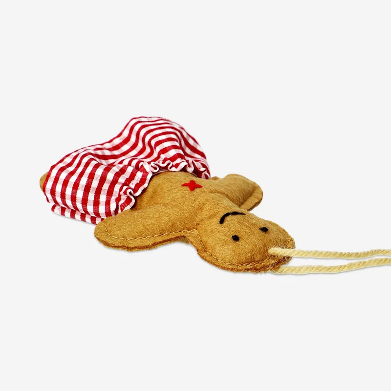 Felt gingerbread woman ornament