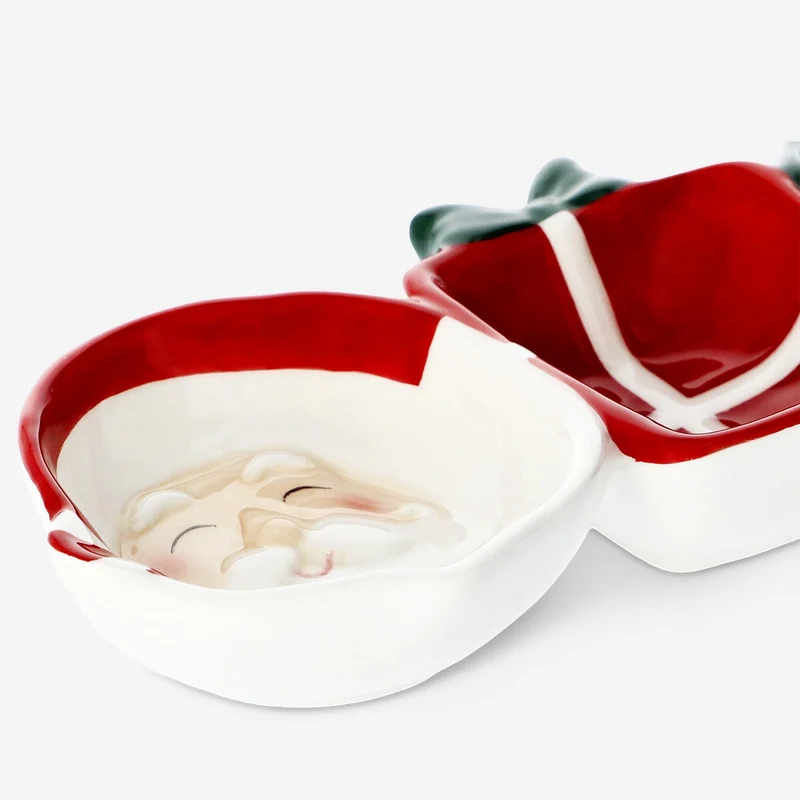 Christmas set of attached serving bowls - 3 pcs