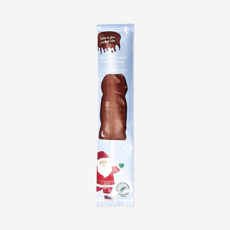 Milk cocoa confectionery Santa lollipops