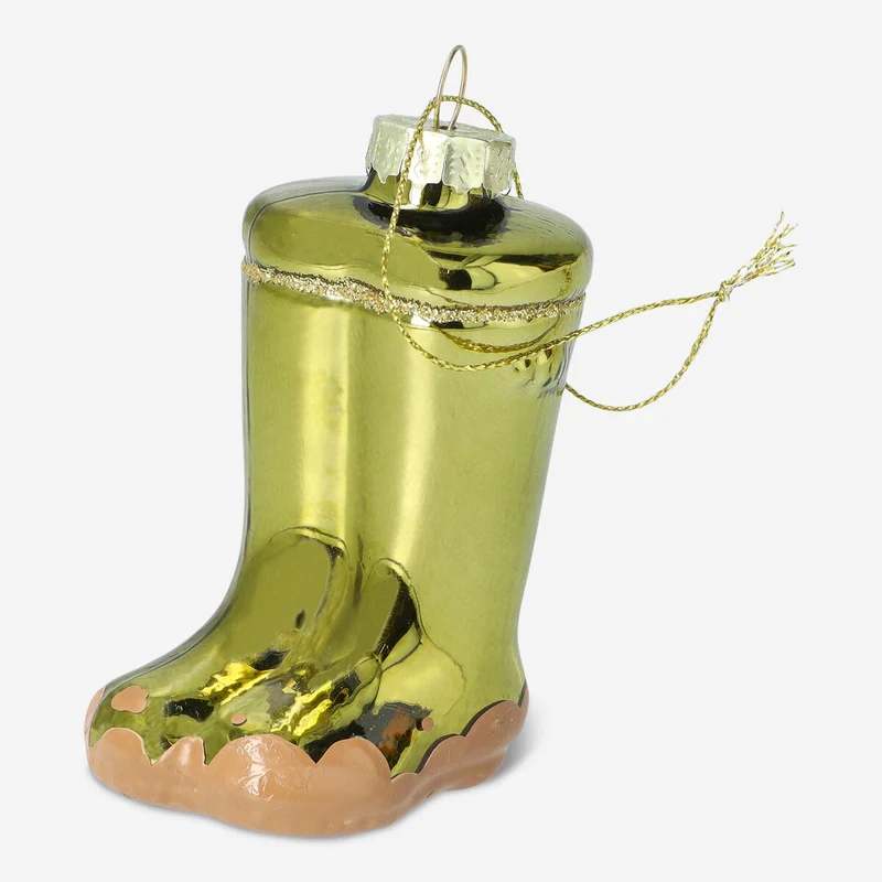 Christmas bauble. Rubber boots