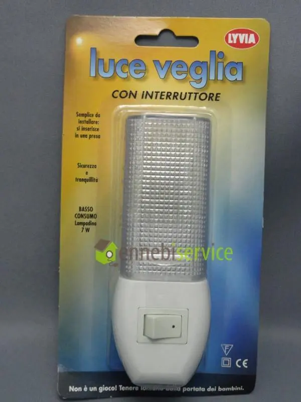 Luce notturna veglia con interruttore lampadina 7w Universale