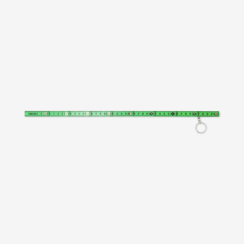 Key ring - Mini folding green ruler