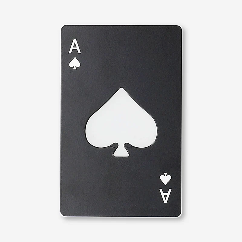 Bottle opener as playing card - 9 cm