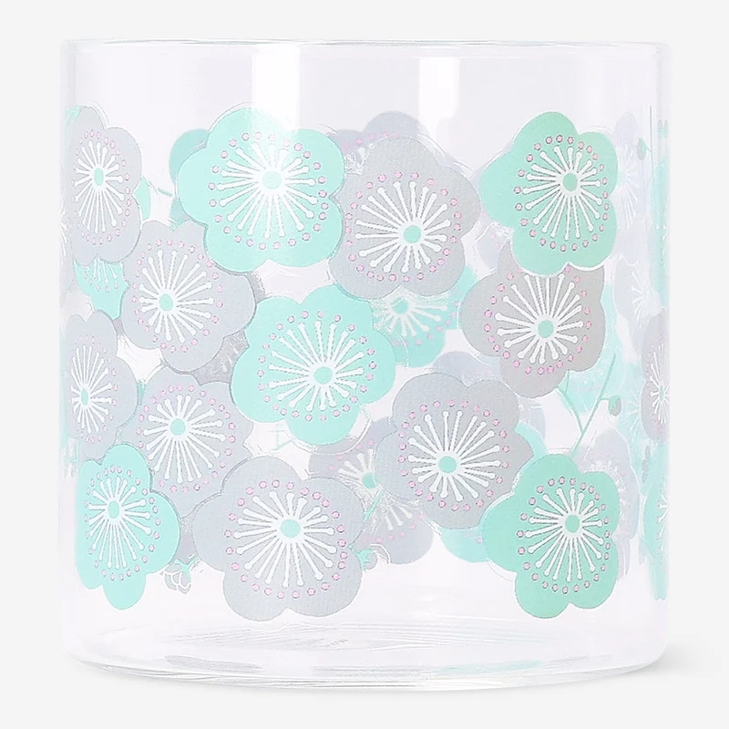 Drinking glass with cherry blossom print - 350 ml