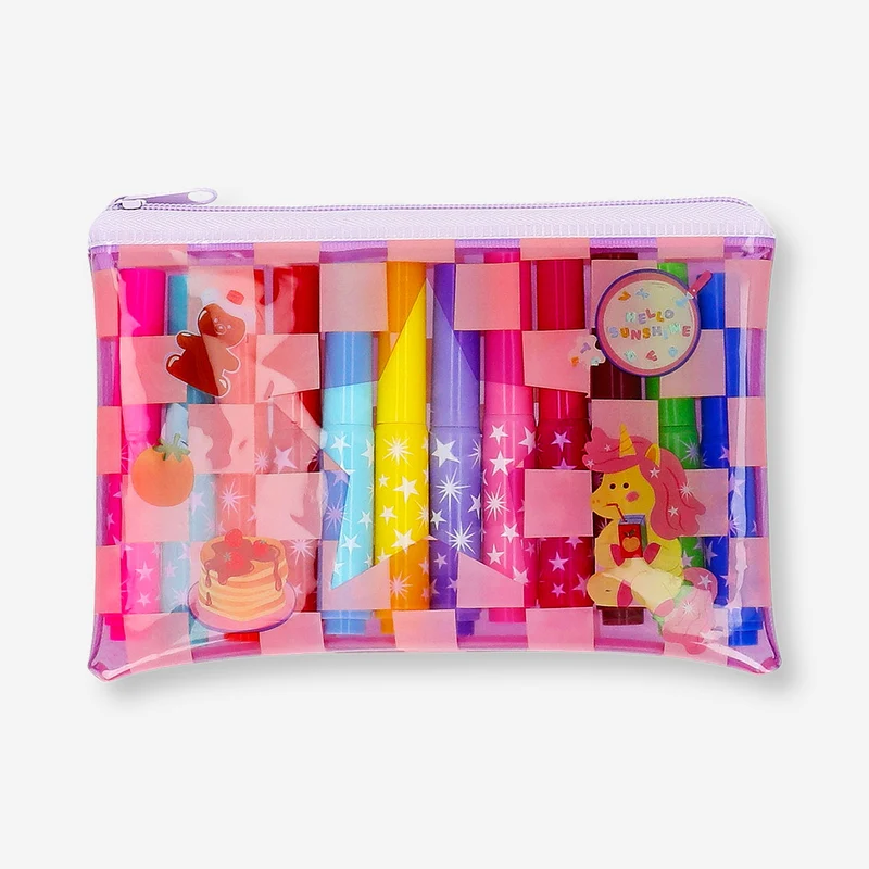 Mini unicorn markers - 12 pcs