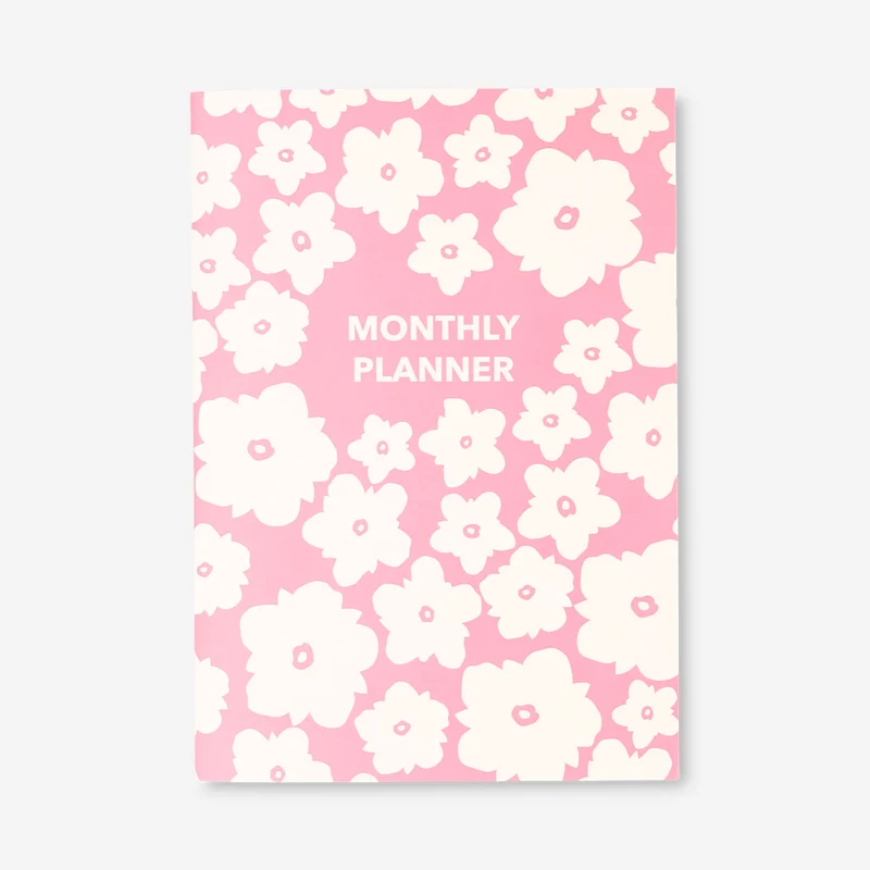B5 floral monthly planner