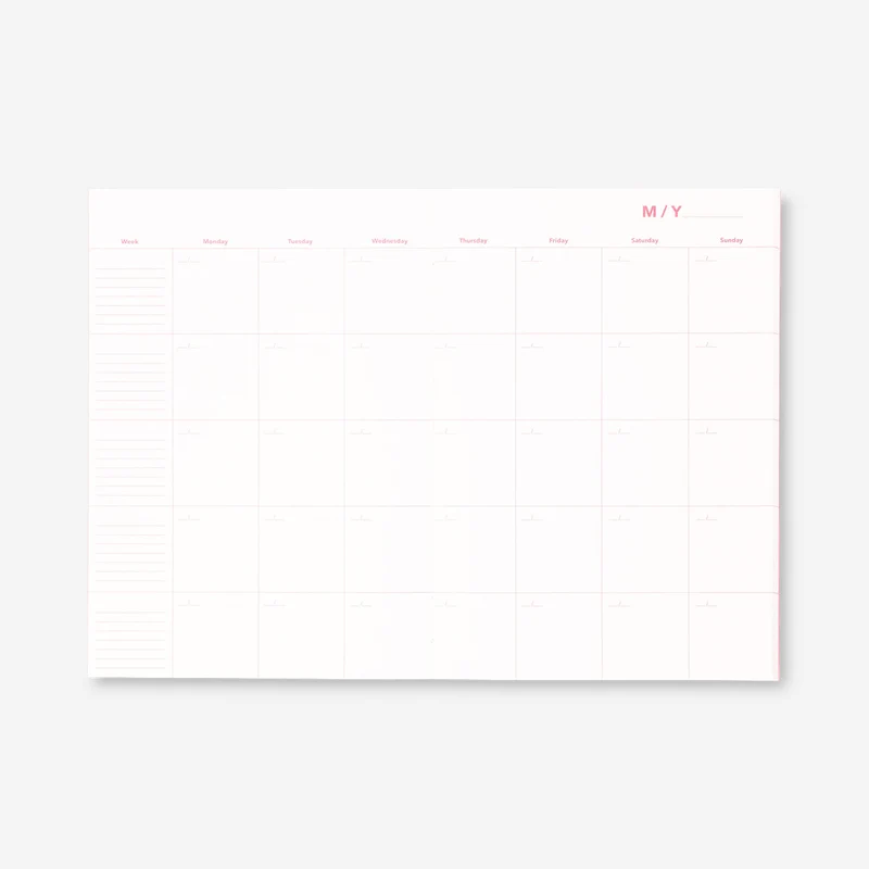 B5 floral monthly planner