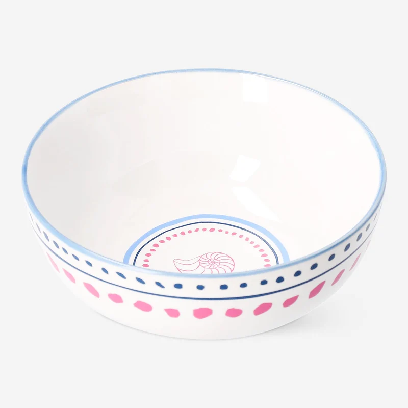 Ceramic bowl with dots and seashell - 12 cm